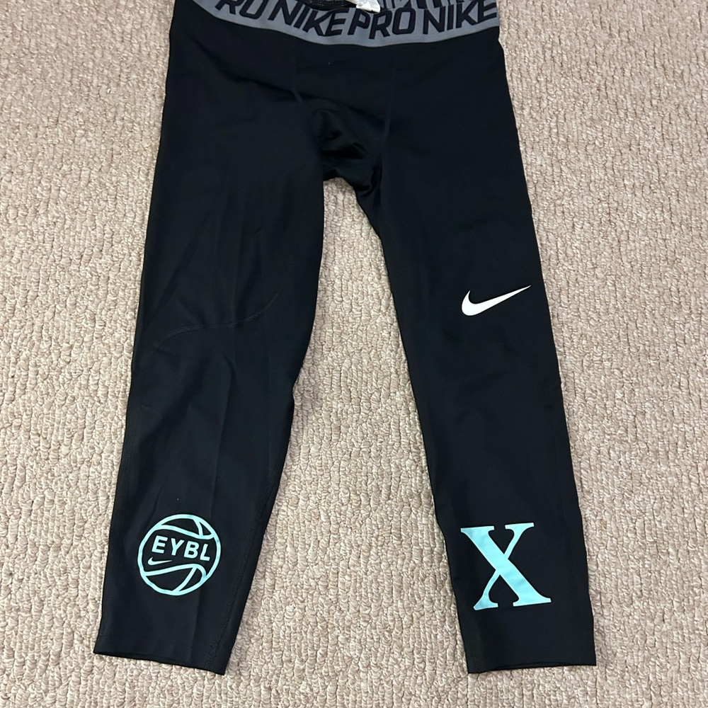EYBL Nike Black and Teal Leggings